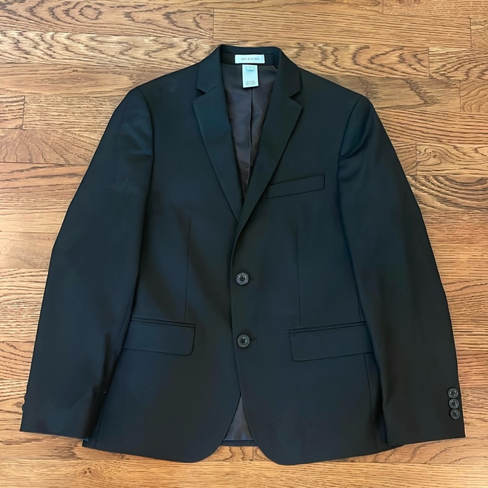 Boys Class Club Sport Coat Jacket, black, Stretch / Modern Fit, size 14